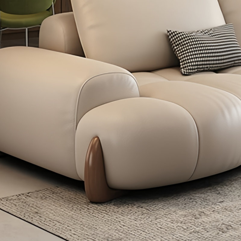 Arc-shaped Khaki Living Room Sofa