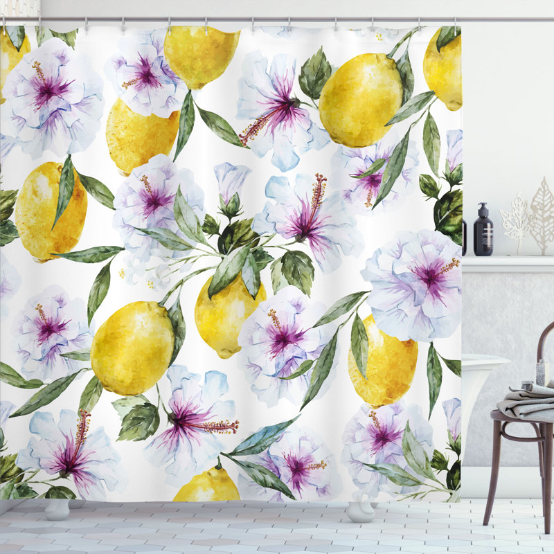 Shower Curtain with Hooks Included, 84"H x 69"W