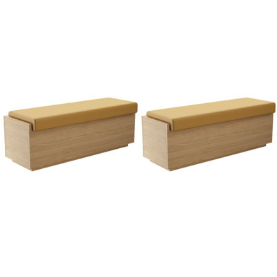 Nylene Faux Leather Upholstered Bench