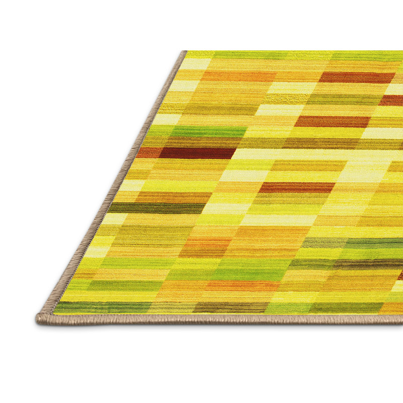 Jay-Christopher Performance Striped Indoor Rug, Rectangle 6' x 9'