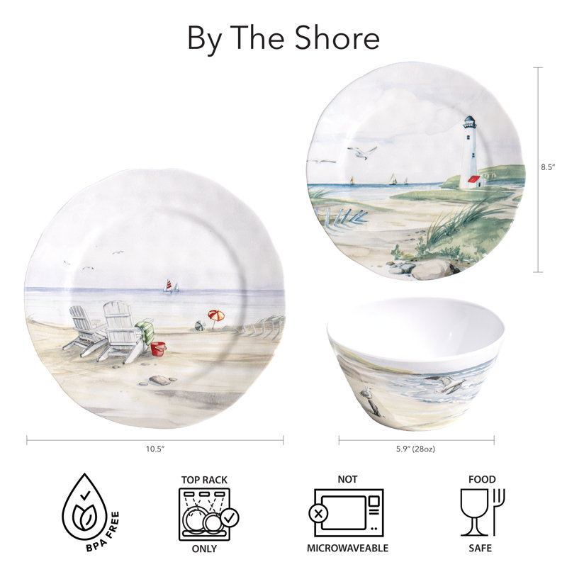 Miah Piece Melamine Dinnerware Set - Service for 6