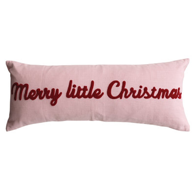 Coussin lombaire en coton Embroide - Merry Little Christmas