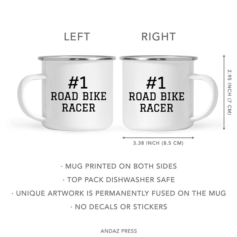 Tasse de camping Campfire, Cycliste sur vélo de route