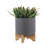 PLANTER W/ WOOD STAND,  unique planters-1387416066