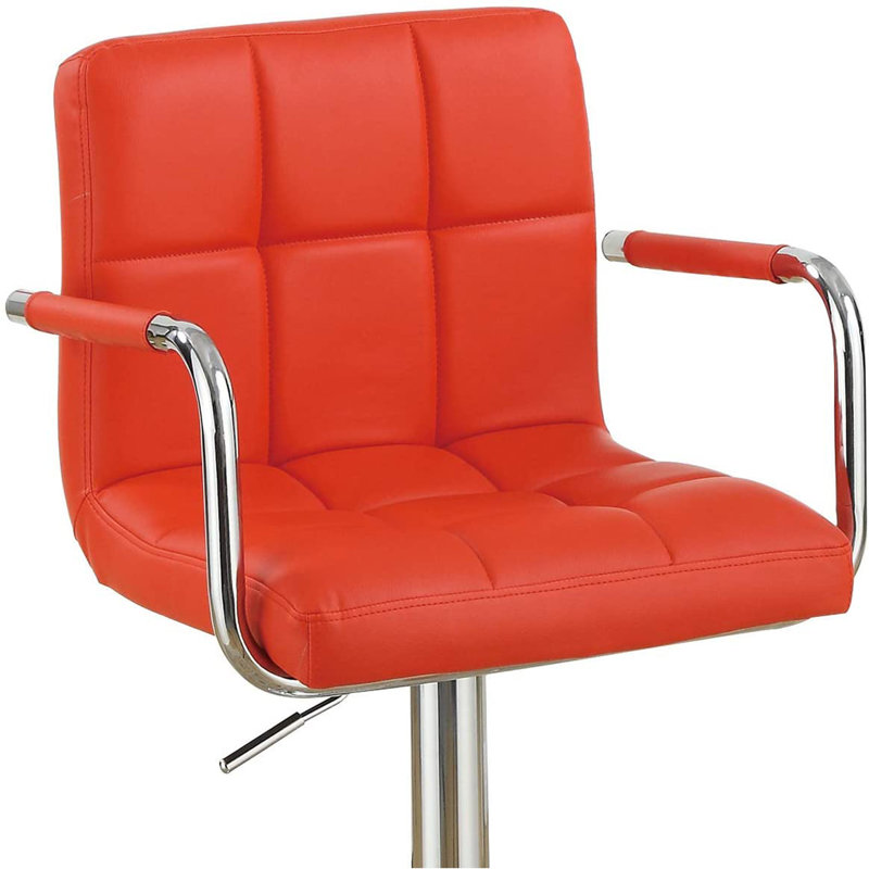 Tabouret de bar en similicuir de style contemporain, ensemble de 2 tabourets de cuisine à hauteur réglable pour îlot de cuisine