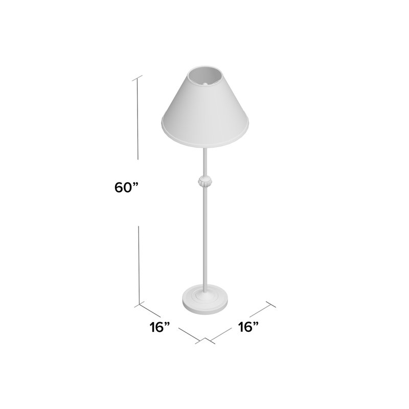 Lampe sur pied 60 po Lacour, Ivoire
