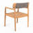 Outdoor Patio Acacia Wood Club Chair-714159666