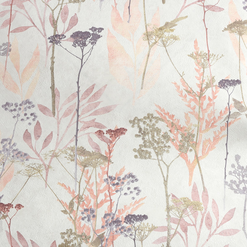 Solstice Black Gold Wallpaper, Pink