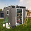 6Ft X 5Ft Outdoor Metal Storage Shed With Window Transparent Plate
