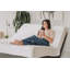 Matelas en mousse viscoélastique gélifiée 8 "Sleep en blanc / gris foncé-1009671669