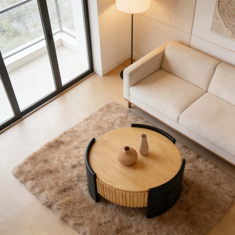 Table basse 31,50 "Modern, Marron foncé, Bois