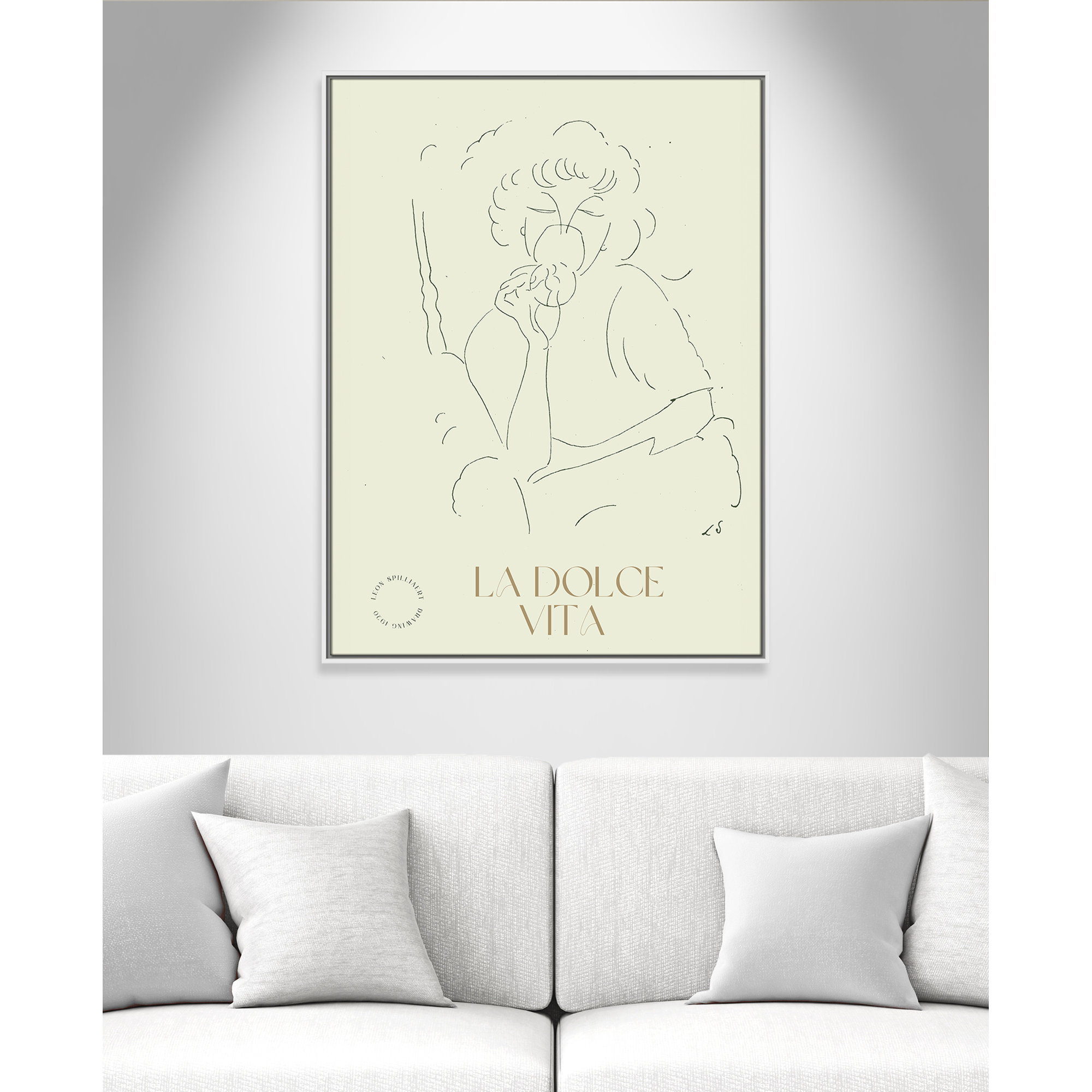 La Dolce Vita Print by Permild & Rosengreen x Léon Spilliaert, White, 41.5" H x 31.5" W