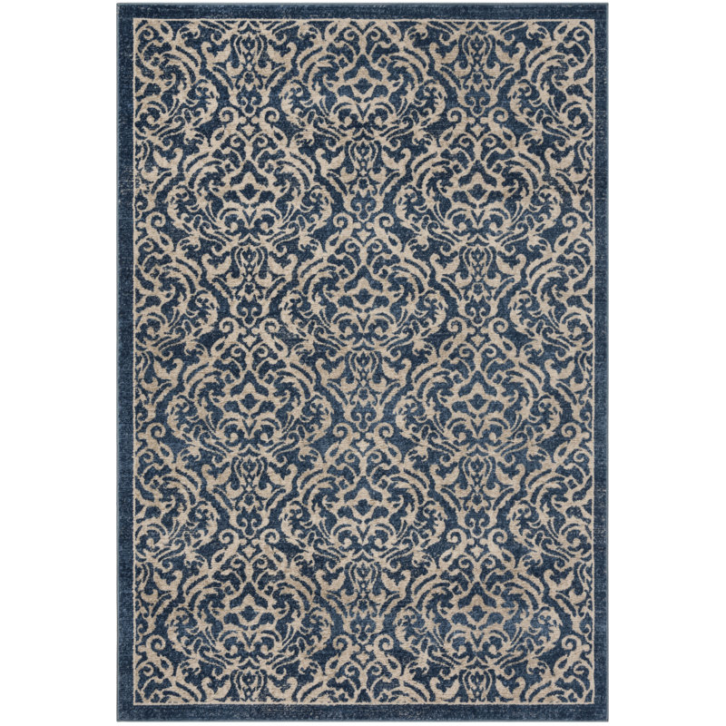 Delphi Damask Hand Woven Area Rug, Rectangle 91cm x 152 cm