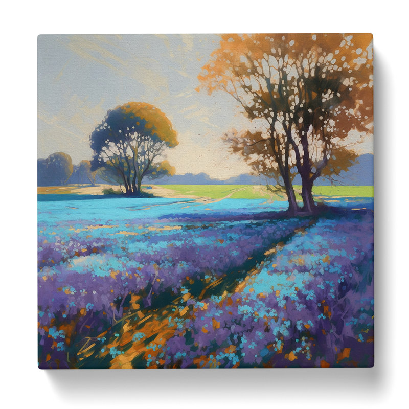Bluebell Colour Field Painting No.3 - Print, 50cm H x 50cm W x 3cm D