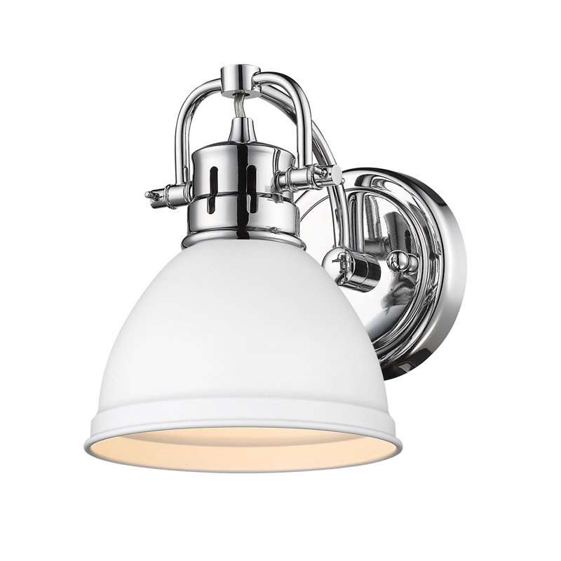 Dimmable Vanity Light, Chrome, Matte White