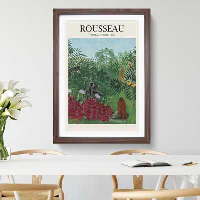 Tropical Forest with Monkeys by Henri Rousseau - Picture Frame Painting
