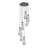 7-Light Adjustable Height Hanging Pendant Light with Hand-Blown Raindrop Glass Shades-600170457