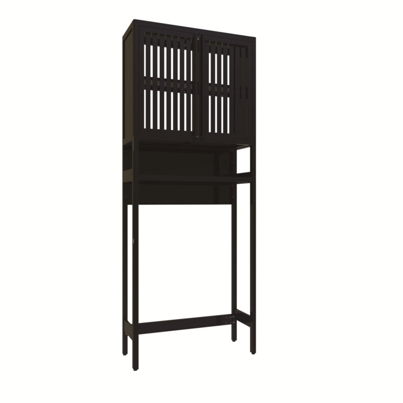 Toilet Storage Rack, Independent Bathroom, Laundry Room, Space Saving,Black, Black