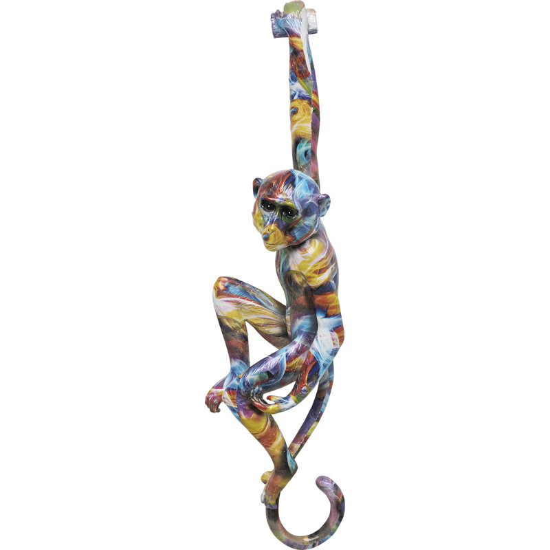 Wall Object Hanging Ape Colorful 17x67cm