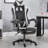 Reclining Ergonomic Faux Leather Swiveling PC & Racing Game Chair with Footrest-1615981067-1671756266