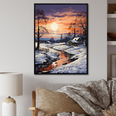 " Winter Sunset Snowfall III "