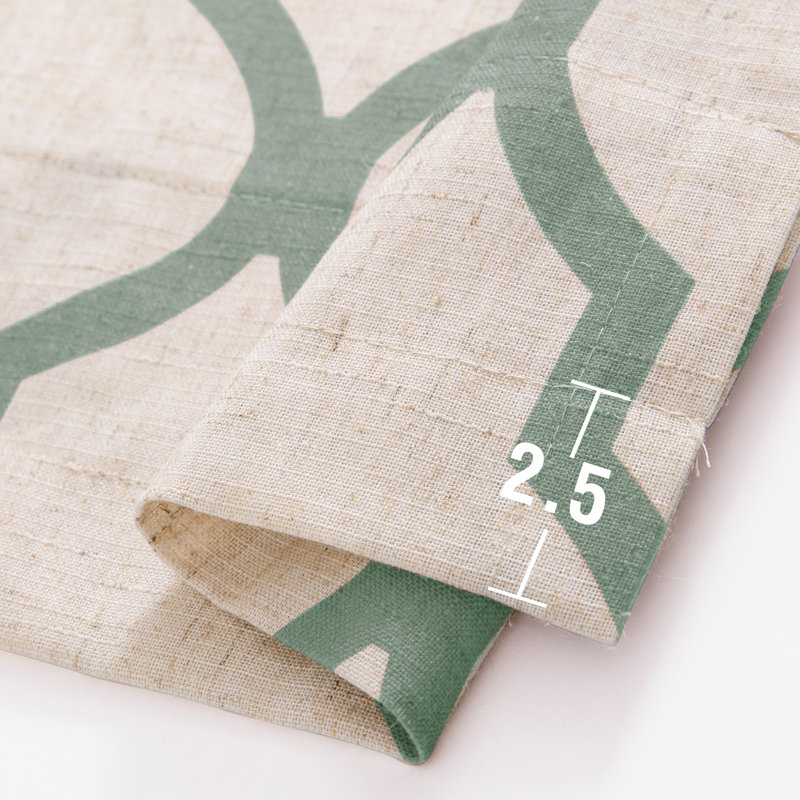 Naimur Geometric Swag Window Valance, Green/Beige
