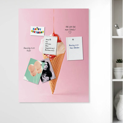 Magnetic Glass Photo Memo Board