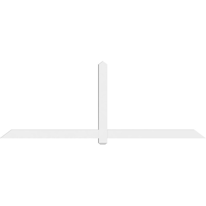 Eugene Signature Urethane Gable Bracket, Primed Tan, 96"W x 36"H, 6"D x 6"F