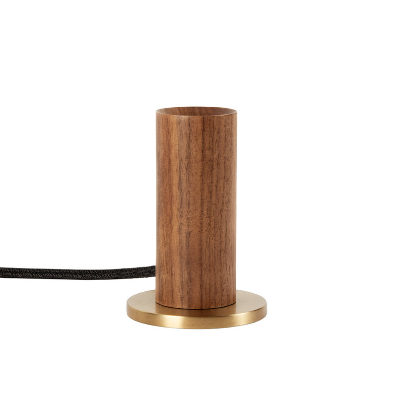 Knuckle Table Lamp In Walnut + Oval, Brown
