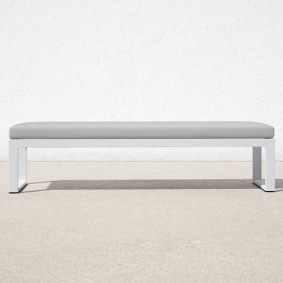 Camela 72'' Powder Coated Aluminium Outdoor Bench with Sunbrella Cushions