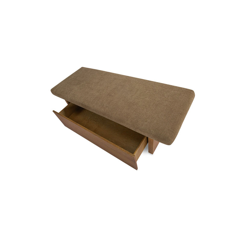 Gemma Upholstered Storage Bench, Taupe