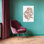 Rustique, floral, illustration, minimaliste, plante organique naturelle, art mural