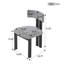 Ensemble de 2 chaises d'appoint rembourrées de style moderne avec chaises en bois massif et pieds en métal-119372501