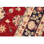 Tapis rouge / beige en laine Baccio
