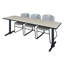 Neyland Cain T-Base training table and 2 Zeng stackable chairs-32520312-32520318-32520310