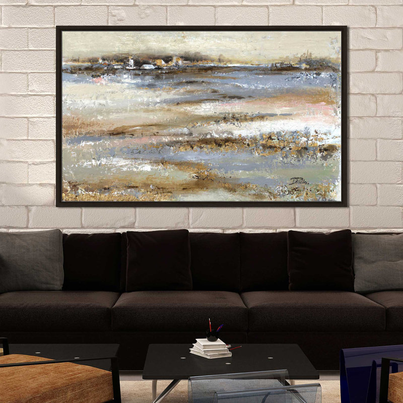 «In The Distance», reproduction de peinture à l'acrylique encadrée, H 21,5 po x l 33,5 po x P 2 po