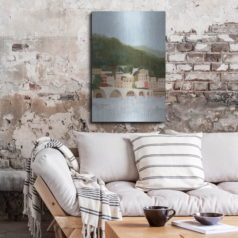  «Mountains By The Sea 2» par Grace Popp, art mural en métal, 24 po x 36 po, H 36 po x l 24 po