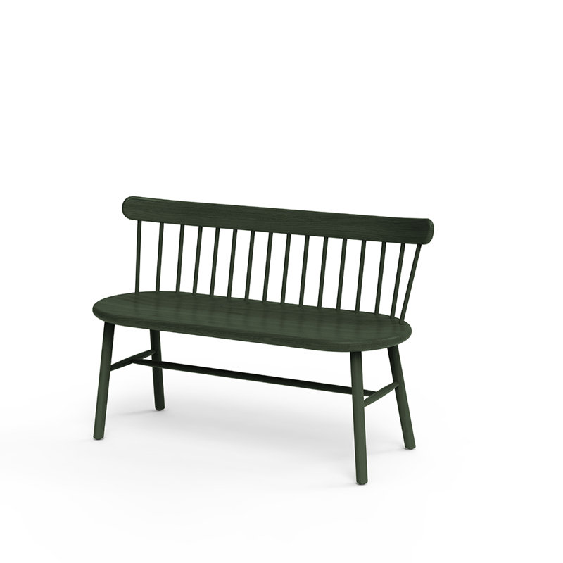 Ai Solid Wood Bench, Green