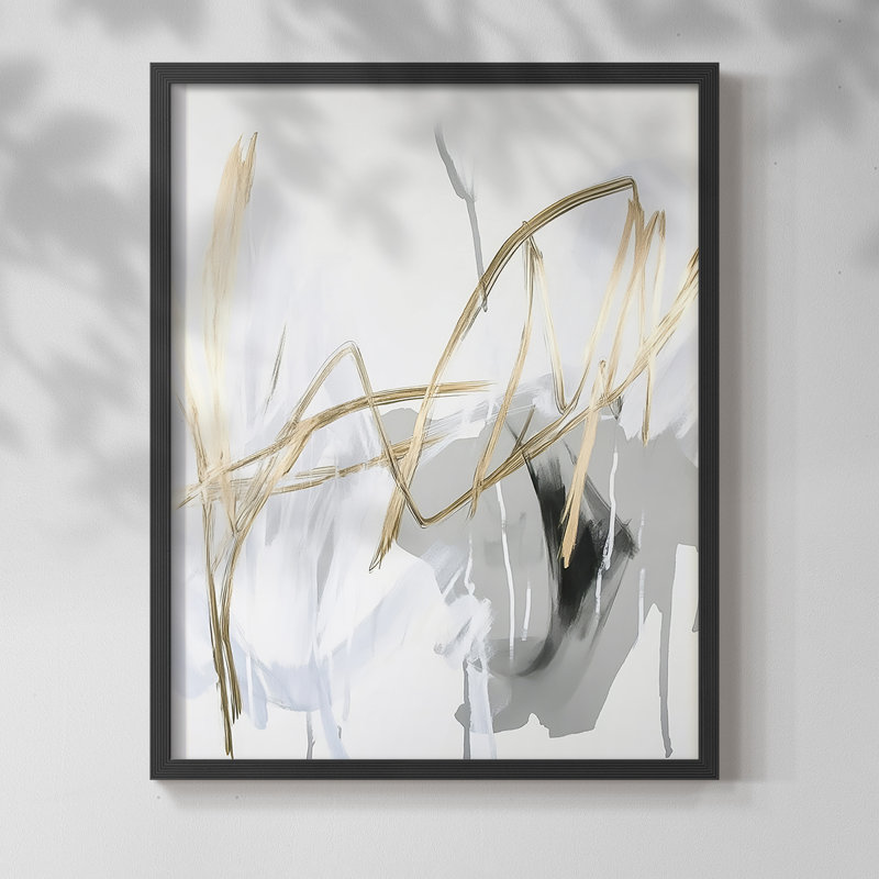 "ABSTRACT Series DCC XXV" par J Paul, Noir, H 21 po x l 17 po