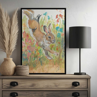 Reproduction d'art «J Jump Bunny» par Jessica Mingo