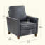 Fauteuil inclinable moderne en similicuir bleu minuit