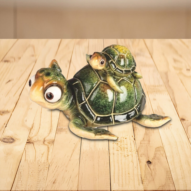 Figurine de tortue de mer verte de 6 po avec bébé Brindon