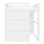 Lit mezzanine blanc avec structure en bois massif pour une nuit de repos-160550192