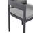 Ceion Outdoor Patio Rectangular Dining Table Set In Aluminum With Gray Cushions-104562799