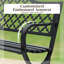 Powder Coated Steel Park Bench