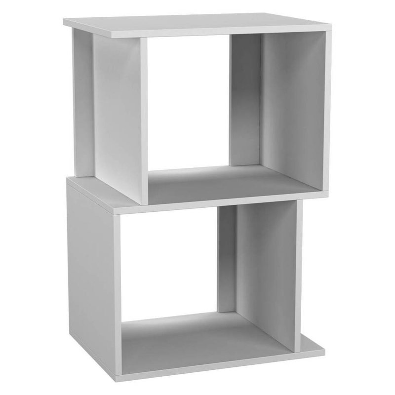Sulmy Solid Wood Ladder Bookcase, (2 Shelves) 40cm H x 40cm W x 29cm D, White