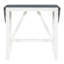 Ensemble de salle à manger 3 pièces à hauteur de comptoir, table à abattants en bois avec 2 chaises rembourrées TopMAX, blanc-133448621-133448620-133448617