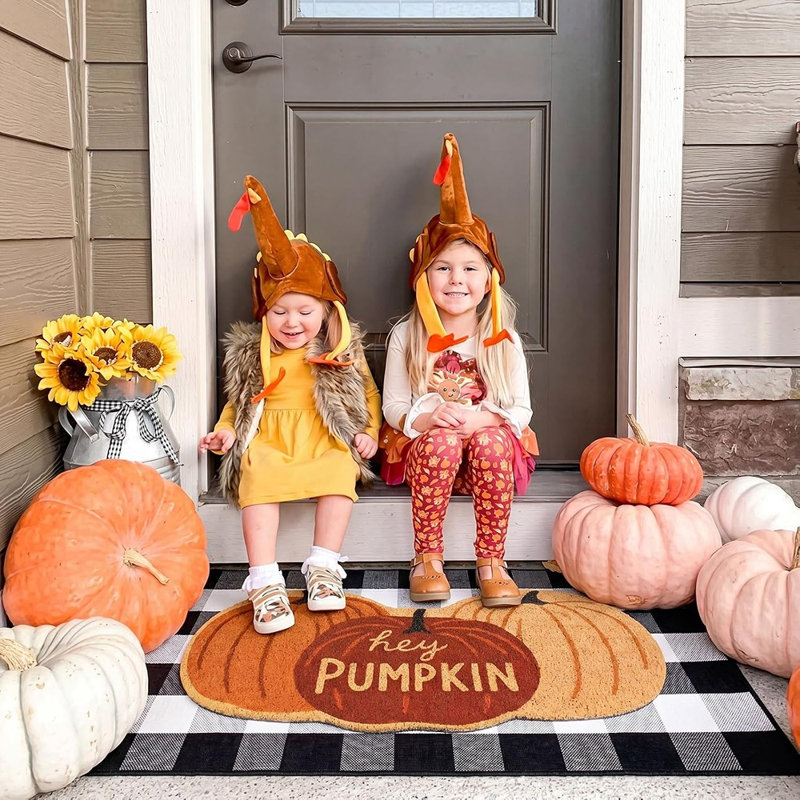 Ensemble de 2 paillassons Hey Pumpkin Fall