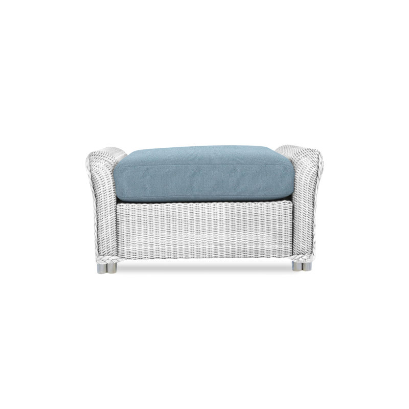 Reflections Outdoor Ottoman, Charlotte Sparrow, White