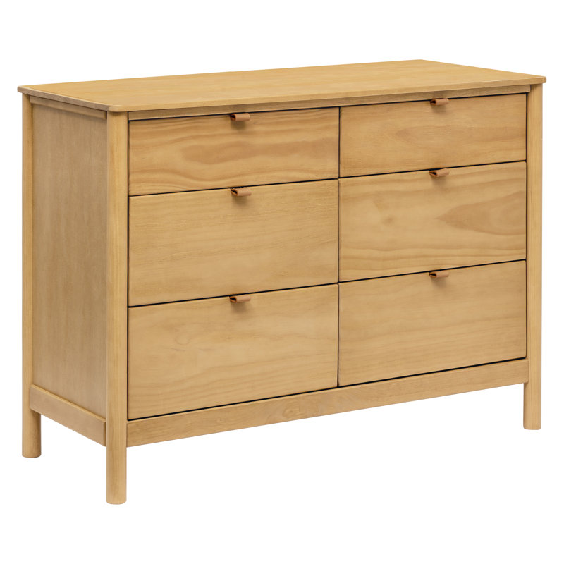 Bondi 6 Drawer Double Dresser, Honey